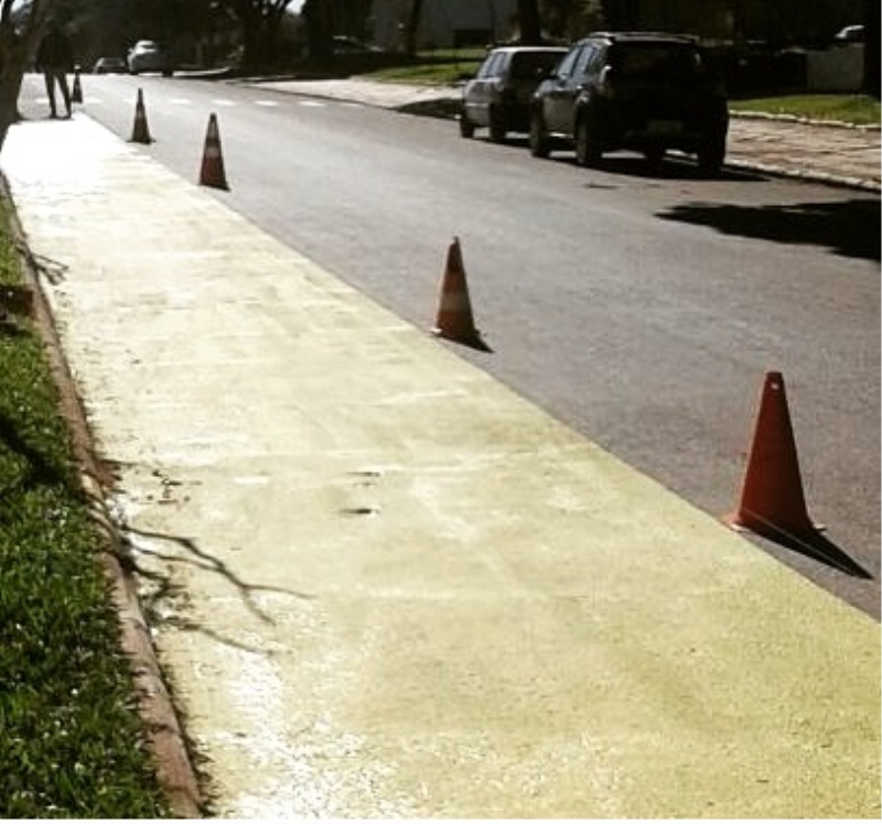 PINTURA DA PISTA DE CAMINHADA
